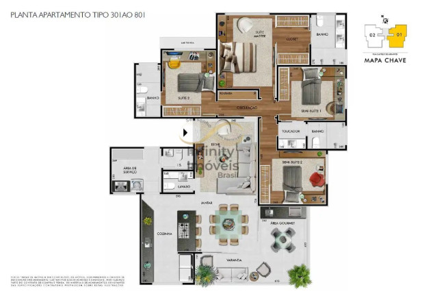 Imagem Apartamento com 4 Quartos à Venda, 152 m² em Castelo - Belo Horizonte