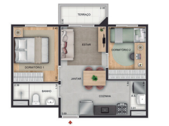 Imagem Imóvel com 2 Quartos à Venda, 38 m² em Vila Regente Feijó - São Paulo