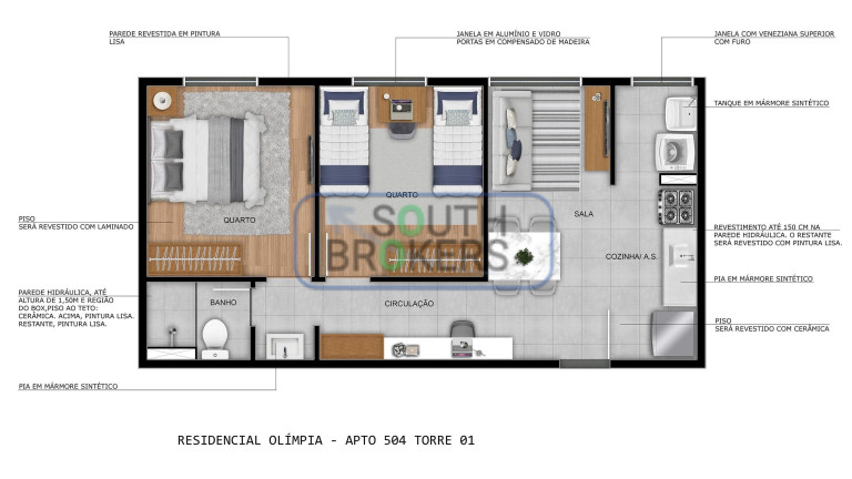 Imagem Apartamento com 2 Quartos à Venda, 39 m² em Santa Maria - Osasco Imagem Apartamento com 2 Quartos à Venda, 39 m² em Santa Maria - Osasco