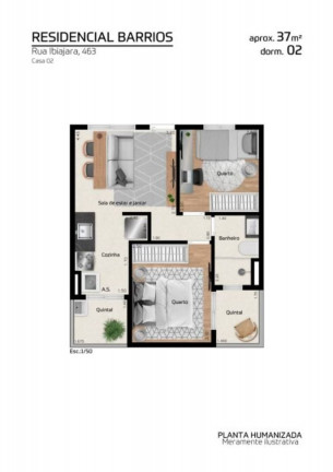 Imagem Apartamento com 2 Quartos à Venda, 40 m² em Itaquera - São Paulo