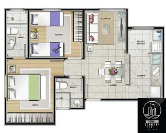 Imagem Apartamento com 2 Quartos à Venda, 110 m² em Vila Gabriel - Sorocaba Imagem Apartamento com 2 Quartos à Venda, 110 m² em Vila Gabriel - Sorocaba
