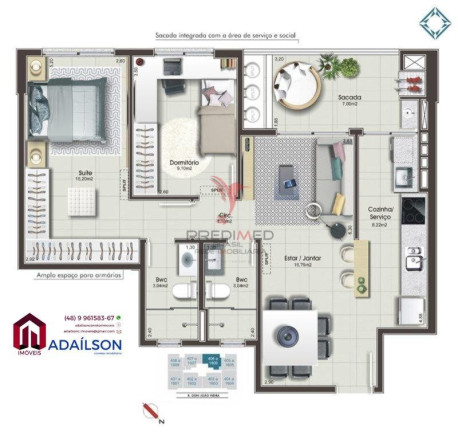 Imagem Apartamento com 2 Quartos à Venda, 80 m² em Campinas - São José Imagem Apartamento com 2 Quartos à Venda, 80 m² em Campinas - São José
