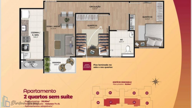 Imagem Apartamento com 3 Quartos à Venda, 65 m² em Farolandia - Aracaju