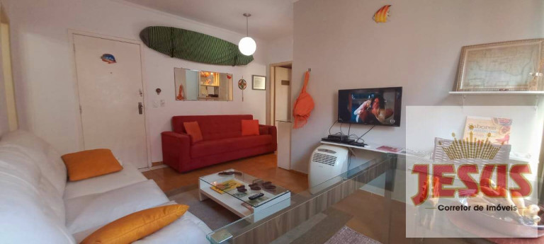 Apartamento com 1 Quarto à Venda ou Locação, 57 m² em Enseada - Guarujá
