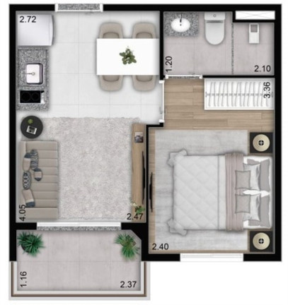 Imagem Apartamento com 2 Quartos à Venda, 40 m² em Perdizes - São Paulo