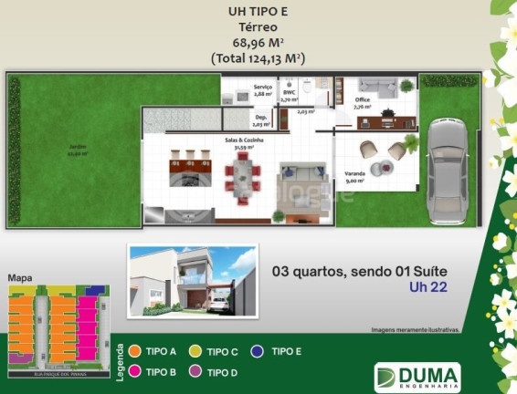 Imagem Casa de Condomínio com 3 Quartos à Venda, 188 m² em Parque Das árvores - Parnamirim