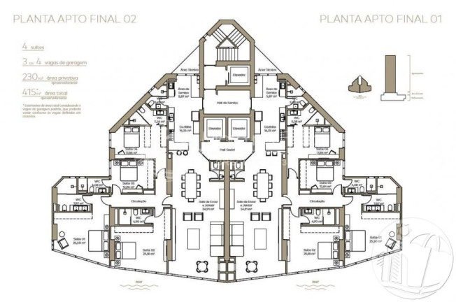 Imagem Apartamento com 4 Quartos à Venda, 230 m² em Centro - Balneário Camboriú