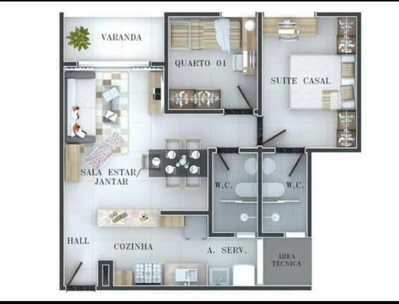 Imagem Apartamento à Venda, 55 m² em Todos Os Santos - Teresina Imagem Apartamento à Venda, 55 m² em Todos Os Santos - Teresina