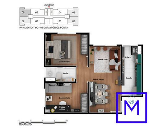 Imagem Apartamento com 2 Quartos à Venda, 43 m² em Barra Funda - São Paulo