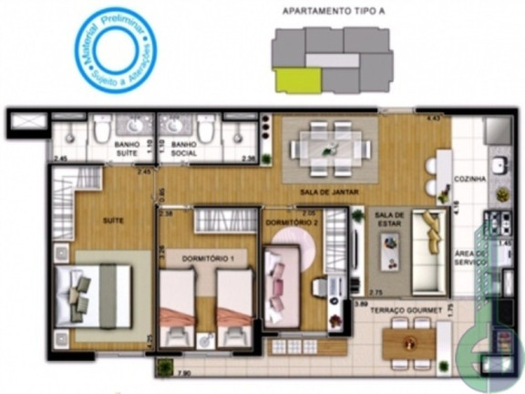 Imagem Imóvel com 2 Quartos à Venda, 60 m² em Santa Paula - São Caetano Do Sul