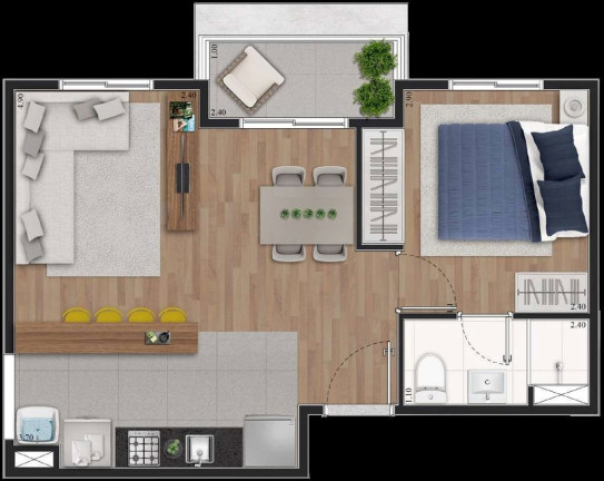 Imagem Apartamento com 2 Quartos à Venda, 42 m² em Vila Santa Catarina - São Paulo Imagem Apartamento com 2 Quartos à Venda, 42 m² em Vila Santa Catarina - São Paulo