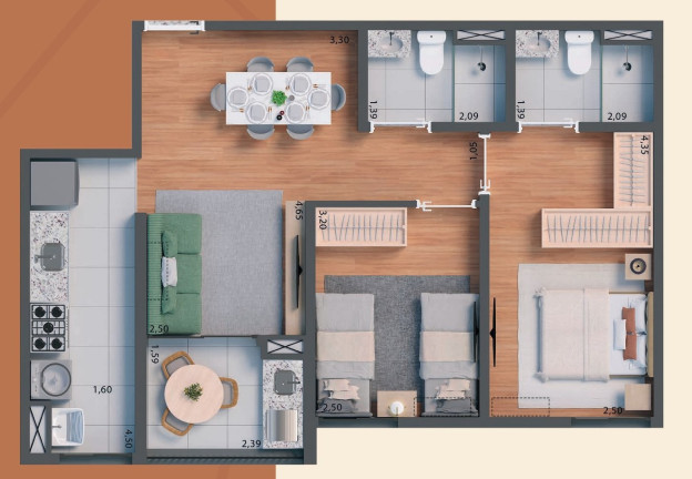 Imagem Imóvel com 2 Quartos à Venda, 58 m² em Terras De Santa Martha - Ribeirão Preto Imagem Imóvel com 2 Quartos à Venda, 58 m² em Terras De Santa Martha - Ribeirão Preto