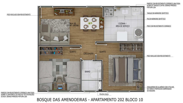 Imagem Imóvel com 2 Quartos à Venda, 40 m² em Amendoeira - São Gonçalo