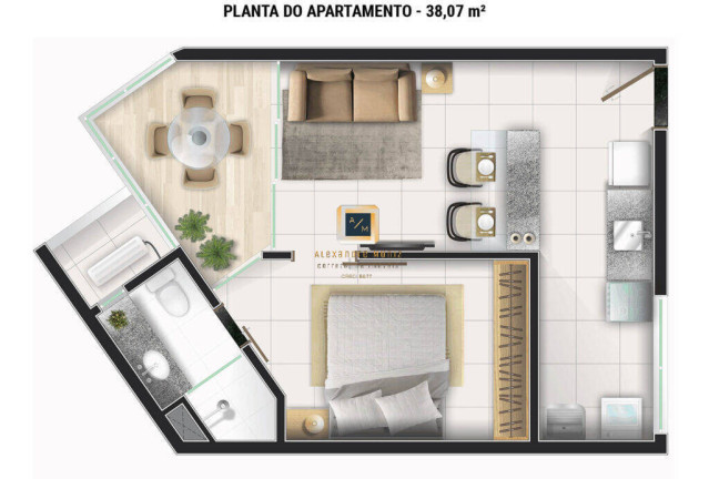 Imagem Apartamento com 1 Quarto à Venda, 38 m² em Praia De Iracema - Fortaleza