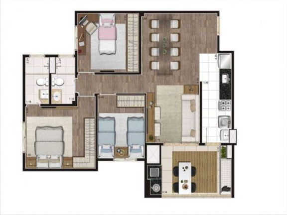 Imagem Apartamento com 3 Quartos à Venda, 81 m² em Campestre - Santo André Imagem Apartamento com 3 Quartos à Venda, 81 m² em Campestre - Santo André