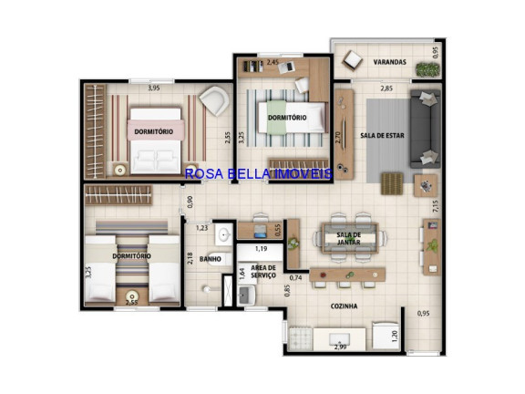 Imagem Apartamento com 3 Quartos à Venda, 71 m² em Vila Santa Maria - Jundiaí