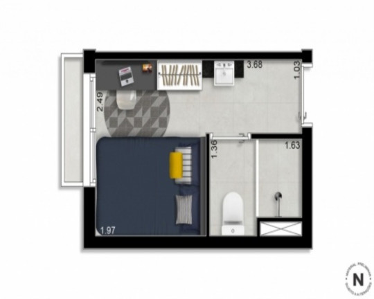 Imagem Apartamento com 1 Quarto à Venda, 24 m² em Paraíso - São Paulo