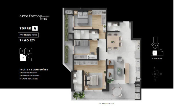 Imagem Apartamento com 3 Quartos à Venda, 113 m² em Praia Brava - Itajaí