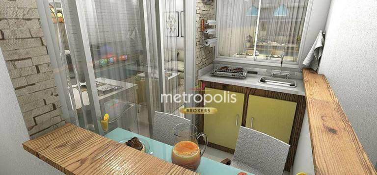 Imagem Apartamento com 2 Quartos à Venda, 55 m² em Vila Valparaíso - Santo André