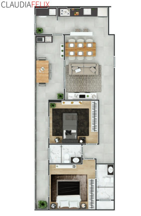Imóvel com 2 Quartos à Venda, 84 m² em Canto Do Forte - Praia Grande