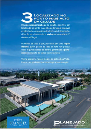 Imagem Terreno à Venda, 250 m² em Condomínio Residencial Boa Vista - Birigui Imagem Terreno à Venda, 250 m² em Condomínio Residencial Boa Vista - Birigui