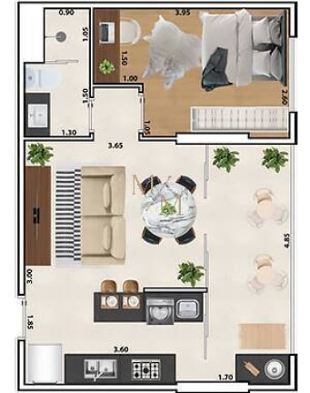 Imagem Apartamento com 2 Quartos à Venda, 65 m² em Macuco - Santos Imagem Apartamento com 2 Quartos à Venda, 65 m² em Macuco - Santos