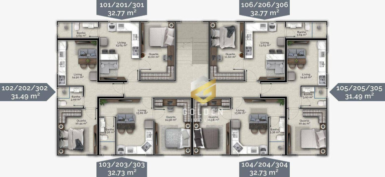 Imagem Apartamento com 1 Quarto à Venda, 31 m² em Bosque Da Mata - Tijucas