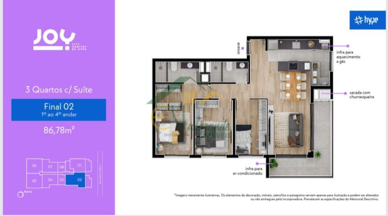 Imagem Apartamento com 3 Quartos à Venda, 76 m² em Tingui - Curitiba Imagem Apartamento com 3 Quartos à Venda, 76 m² em Tingui - Curitiba
