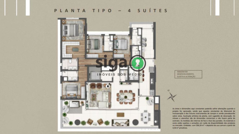 Imagem Apartamento com 4 Quartos à Venda, 206 m² em Campo Belo - São Paulo Imagem Apartamento com 4 Quartos à Venda, 206 m² em Campo Belo - São Paulo