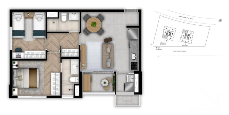 Imagem Apartamento com 2 Quartos à Venda, 61 m² Imagem Apartamento com 2 Quartos à Venda, 61 m²