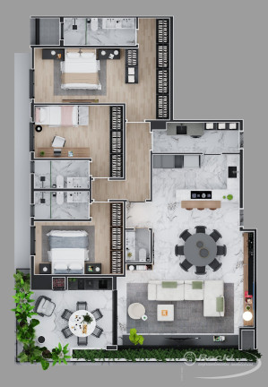 Imagem Apartamento com 3 Quartos à Venda, 153 m² em Santo Antônio - Joinville