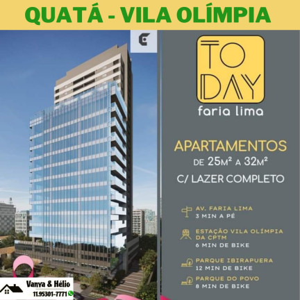 Imagem Apartamento com 1 Quarto à Venda, 25 m² em Vila Olímpia - São Paulo Imagem Apartamento com 1 Quarto à Venda, 25 m² em Vila Olímpia - São Paulo
