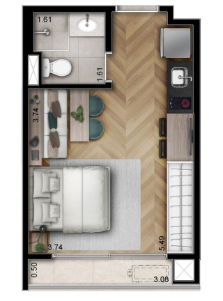 Imagem Apartamento com 1 Quarto à Venda, 24 m² em Pinheiros - São Paulo