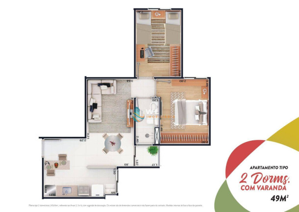 Imagem Apartamento com 2 Quartos à Venda, 49 m² em Parque Sao Roberto Ii - Cajamar Imagem Apartamento com 2 Quartos à Venda, 49 m² em Parque Sao Roberto Ii - Cajamar