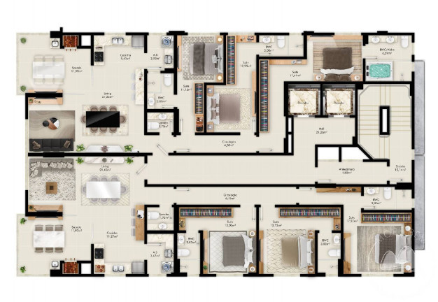 Imagem Apartamento com 3 Quartos à Venda, 128 m² em Balneário Perequê - Porto Belo Imagem Apartamento com 3 Quartos à Venda, 128 m² em Balneário Perequê - Porto Belo