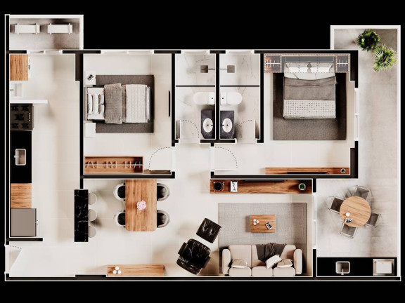 Imagem Apartamento com 2 Quartos à Venda, 78 m² em Forte - Praia Grande