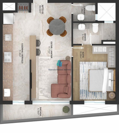 Imagem Apartamento com 1 Quarto à Venda, 42 m² em Centro - Bento Gonçalves