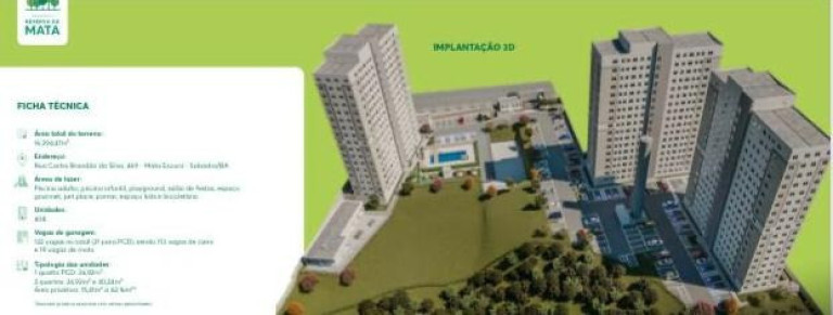 Imagem Apartamento com 2 Quartos à Venda, 36 m² em Mata Escura - Salvador