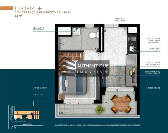 Imagem Apartamento com 1 Quarto à Venda, 31 m² em Brooklin - São Paulo