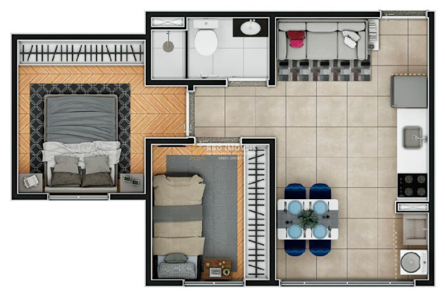 Imagem Apartamento com 2 Quartos à Venda, 39 m² em Jardim Vitápolis - Itapevi