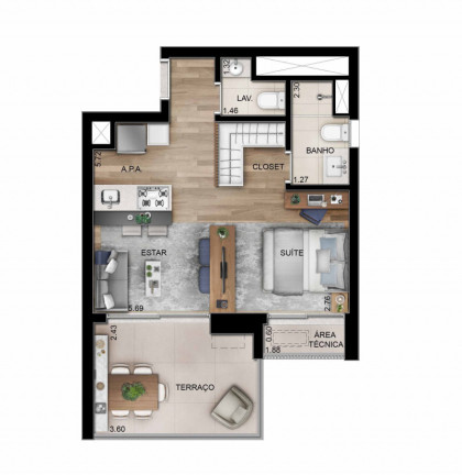 Imagem Apartamento com 1 Quarto à Venda, 44 m² em Itaim Bibi - São Paulo Imagem Apartamento com 1 Quarto à Venda, 44 m² em Itaim Bibi - São Paulo