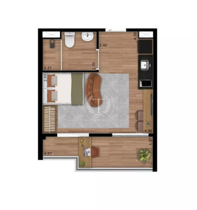 Imagem Apartamento com 1 Quarto à Venda, 31 m² em Pinheiros - São Paulo