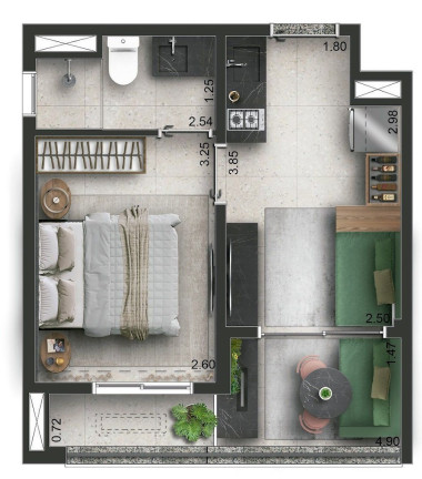 Imagem Apartamento com 1 Quarto à Venda, 30 m² em Campo Belo - São Paulo