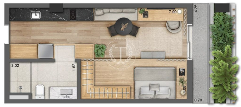 Imagem Apartamento com 1 Quarto à Venda, 24 m² em Jardins - São Paulo