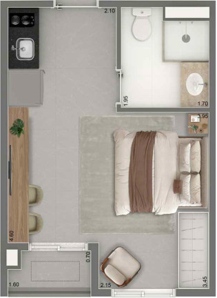 Imagem Imóvel com 1 Quarto à Venda, 24 m² em Vila Mariana - São Paulo