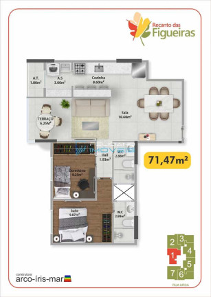 Imagem Apartamento com 2 Quartos à Venda, 67 m² em Guilhermina - Praia Grande