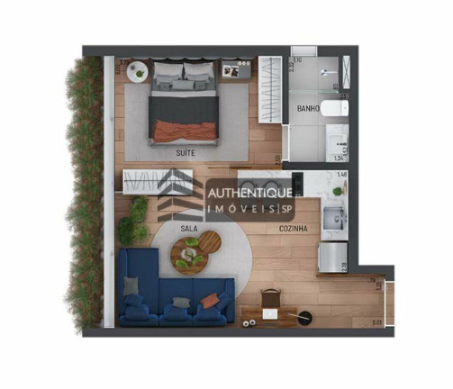 Imagem Imóvel com 1 Quarto à Venda, 20 m² em Itaim Bibi - São Paulo