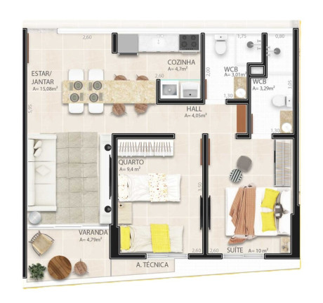Imagem Apartamento com 3 Quartos à Venda, 90 m² em Jardim Oceania - João Pessoa Imagem Apartamento com 3 Quartos à Venda, 90 m² em Jardim Oceania - João Pessoa