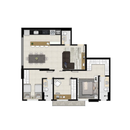 Imagem Apartamento com 3 Quartos à Venda, 110 m² em Setor Marista - Goiânia Imagem Apartamento com 3 Quartos à Venda, 110 m² em Setor Marista - Goiânia