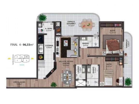 Imagem Apartamento com 2 Quartos à Venda, 96 m² em Forte - Praia Grande Imagem Apartamento com 2 Quartos à Venda, 96 m² em Forte - Praia Grande